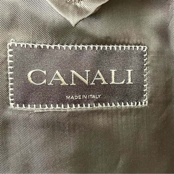 Canali made in Italy Sportcoat Window Pane Bemberg Wool Surgion Cuffs Vent 46L - Picture 10 of 15